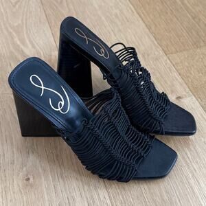 Sam Edelman Mule Heels Sandals Laurette Size US5.5 Black